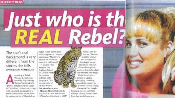 An excerpt from the Woman's Day article about Rebel Wilson.