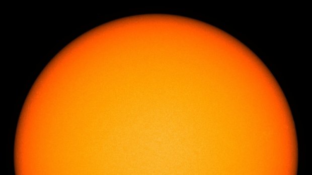 A blemish-free sun indicates decreased solar activity known as a solar minimum. 