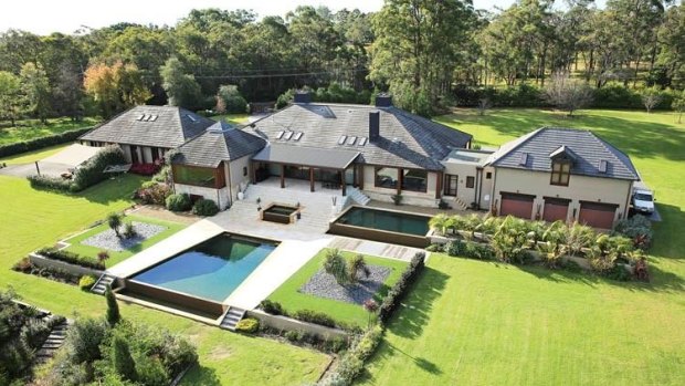 The luxurious property in Middle Dural where Richie Strahan and Georgia Love stayed last year.