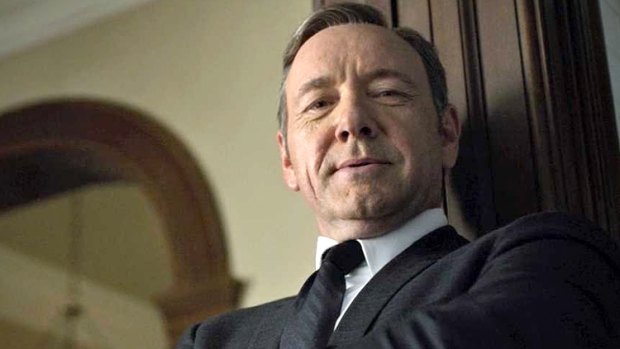 Kevin Spacey as Frank Underwood in House of Cards.