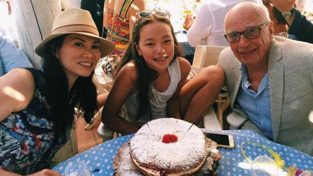 Wendi Deng and Rupert Murdoch celebrated their youngest daughter's birthday (Chloe, pictured) together.