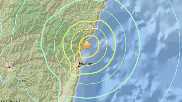 An earthquake has hit near Hua-Lien in Taiwan.