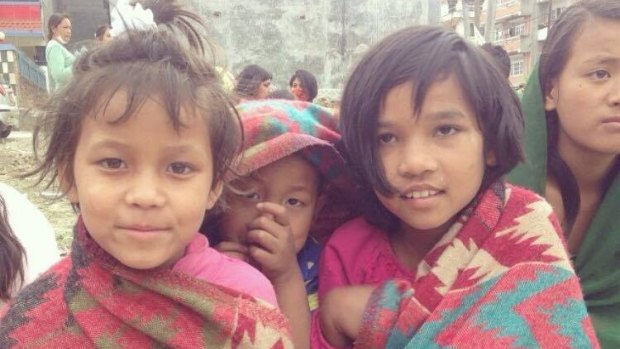 Four of the Nepalese orphans that Ms Forder cared for.