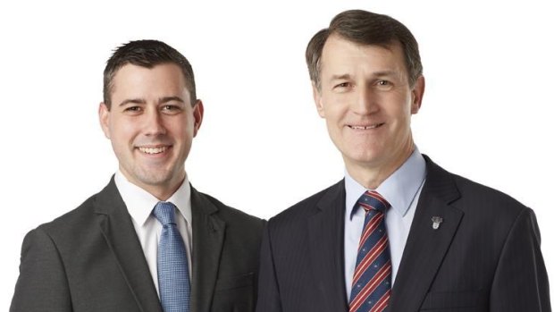 Former Tennyson candidate Ashley Higgins with Lord Mayor Graham Quirk.