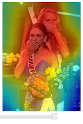 A recent photo from the Miss Universe Pageant scores well in memorability.