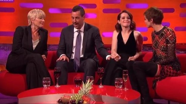 Sandler's "friendly gesture" towards Claire Foy sparked outrage among viewers.