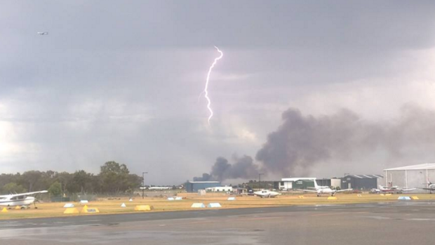 Lightning strikes have been blamed for a series of spot fires that have broken out in Perth's southern suburbs.