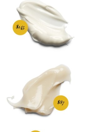 luxe to less: L’Occitane Immortelle Divine Cream, $145. Kiehl’s Pure Vitality Skin Renewing Cream, $87. Almost Peggy Face Honey face wash, $27.