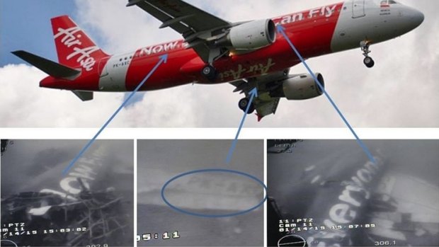 Purported AirAsia fuselage found in Java Sea, posted on Facebook by Singaporean Defence Minister Ng Eng Hen.