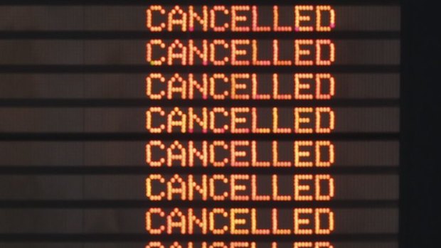 Several flights have been cancelled due to a low haze over Melbourne.