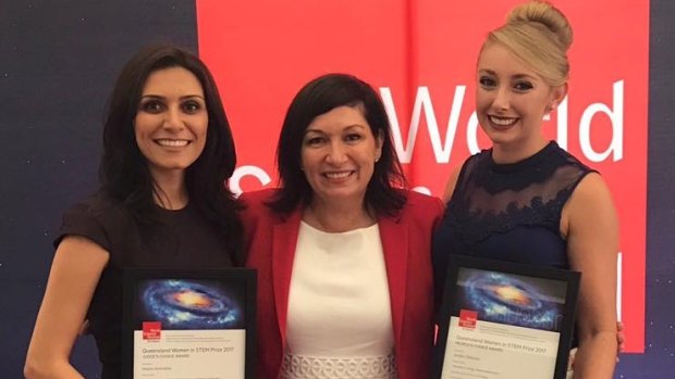 Dr Nasim Amiralian and Jordan DeBono take out the Queensland Women in STEM Awards