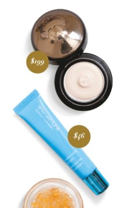 Shiseido Future Solution LX Eye & Lip Contour Regenerating Cream, $199. Shu Uemura Deepsea Hydrability Lip Balm, $46. Tatcha Gold Spun Camellia Lip Balm, $44.