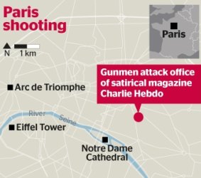 The terror target was in a central region of Paris.