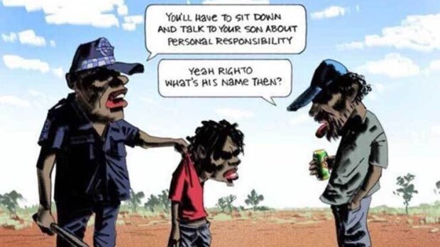 The controversial Bill Leak cartoon.