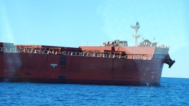 Five Stars Fujian coal vessel has been left stranded off Gladstone's coast.