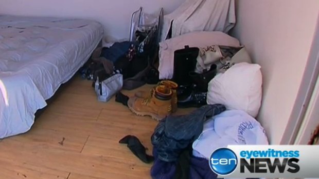 Inside the cabin where the bodies were found.