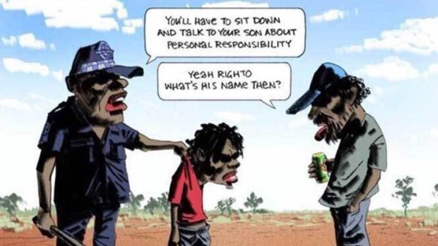 The Bill Leak cartoon that prompted the #Indigenousdads hashtag.