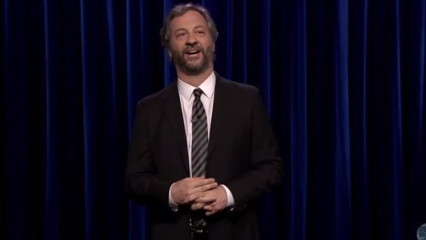 Director and producer Judd Apatow launched into a scathing attack on Bill Cosby on <i>The Tonight Show</i>.