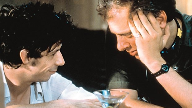 Noah Taylor and Richard Lowenstein on the set of He Died with a Felafel in His Hand.