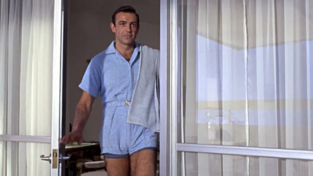 Bond didn't think to monetise his blue terry romper of 1964, for shame. 