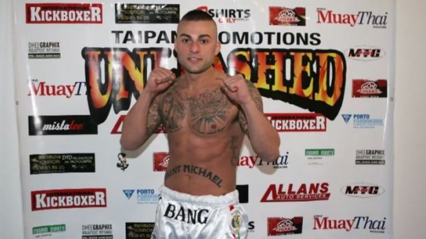 Antonio Bagnato, also known as "Tony Bang", when he fought Muay Thai in Sydney in 2012.