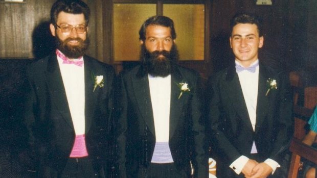 Edward "Ned" Kelly (centre) who was decapitated in his Broadwater home by neighbour Jonathan Stenberg. 