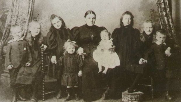 Ellen O'Brien, pictured with eight of her children, was a flour mogul in the making.