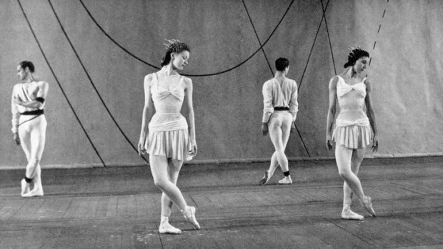 The original cast of <i>Symphonic Variations</i> rehearsing in 1946.