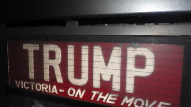A Trump number plate in Australia.