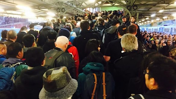 Peak-hour commuters at Camberwell station heading to buses after the horror crash at Surrey Hills.