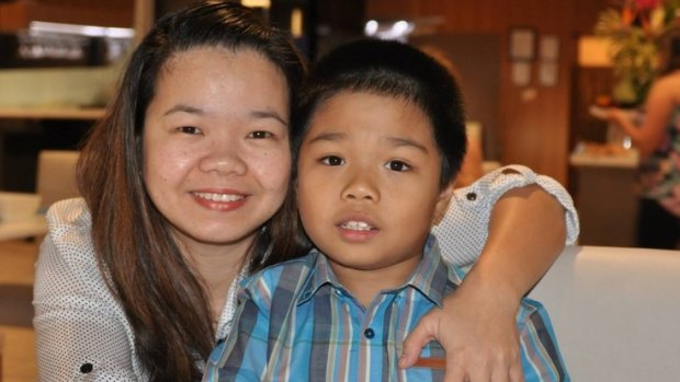 Success: Maria Sevilla and her son Tyrone, 10, will be granted permanent visas.