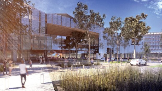 An artist impression of the university campus planned for Petrie.