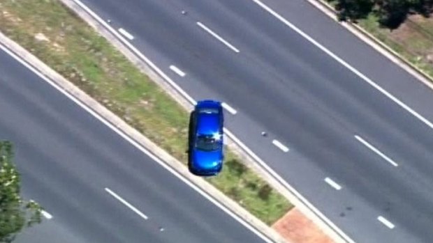 Two men were eventually arrested after NSW Police stopped the car on the M1 just south of the Queensland border.
