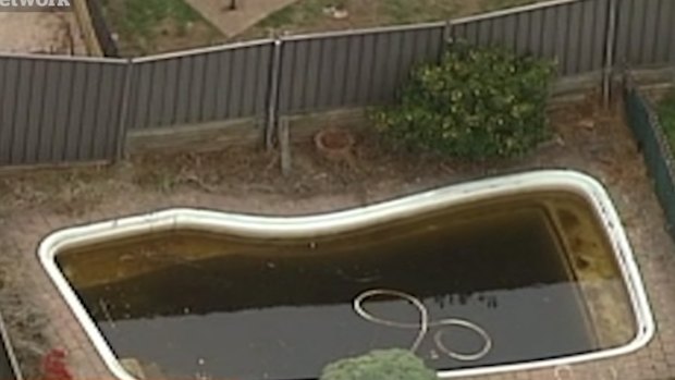 Stagnant water: The pool in which the boy drowned appears not have been used for swimming for some time.
