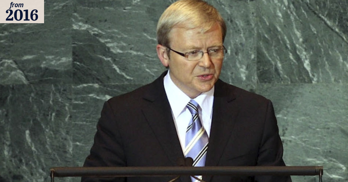 What are Kevin Rudd's chances of being appointed to run the United Nations?