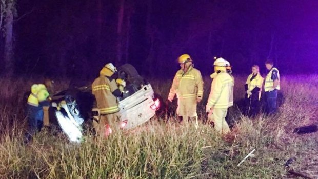 A 42-year-old Woombye man died after his car clipped a power pole support wire and rolled on Nambour Connection Road.
