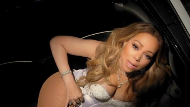 Mariah Carey in the film clip for her single I Don't.