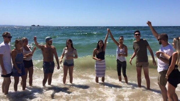 Friends of Home Hill stabbing victim Mia Aylliffe-Chung celebrate what would have been her 21st birthday and scatter her ashes in Byron Bay.