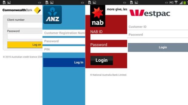 Bogus login screens are targeting Android-wielding customers of Australia's largest banks