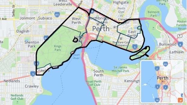City of Perth boundary.