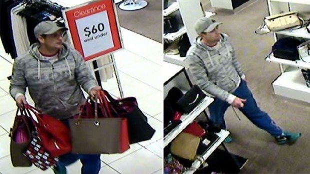The man police want to speak to over the stolen DKNY bags. 