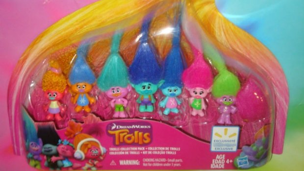 Colourful Trolls with blazing hair: A typical year sees seven or eight movies with toy tie-ins. 