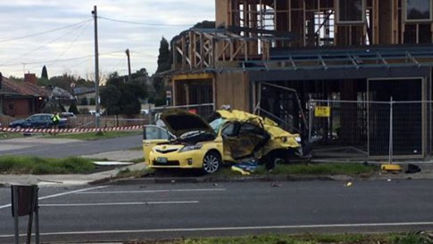 The scene of the fatal crash on Sydney Road, Fawkner.