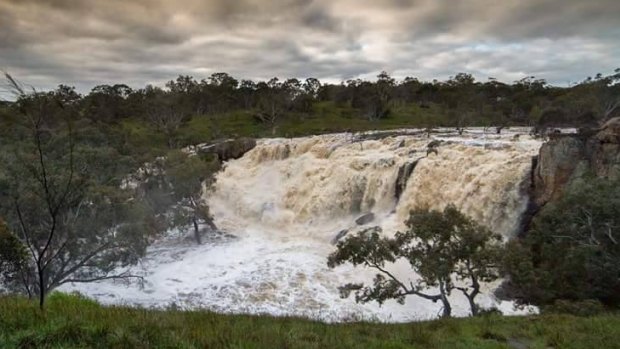 Nigretta Falls near Hamilton in western Victoria after the heavy rains.