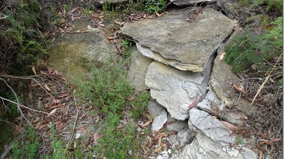 A cracked and now dry creek bed in the East Wolgan gully.