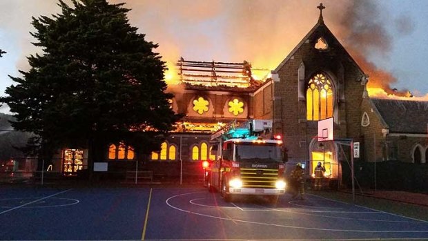 Reader Garry Furlong took this picture of the fire at the historic St James Church.