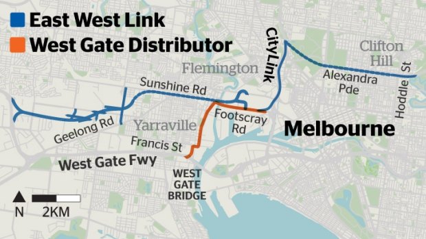 Where the West Gate distributor will run.