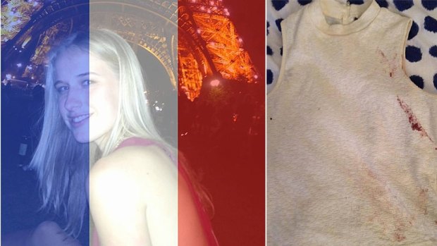 Isobel Bowdery posted the image of her bloodied top on Facebook with a graphic account of what happened inside the Bataclan. 