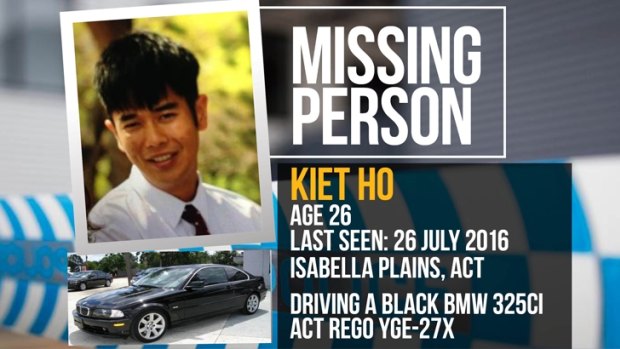Police are calling on the public to help find missing Canberra man Kiet Ho, who was last seen on Tuesday night.