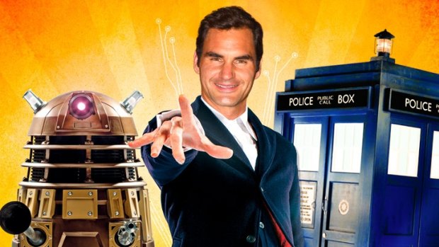 Graphic illustration: Roger Federer, the Time Lord of Tennis. By Stephen Kiprillis.